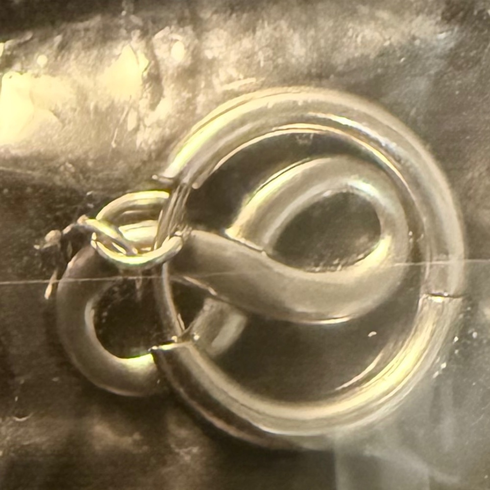 Single Silver Infinity Charm Huggie Hoop Earring | Minimal Unisex